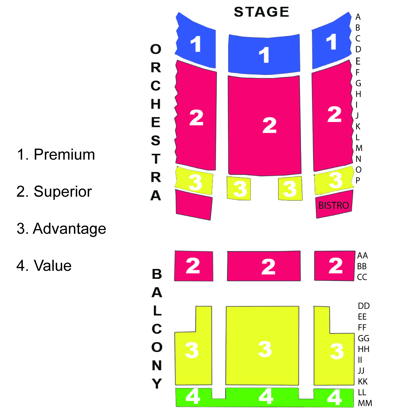 Brauntex seating chart