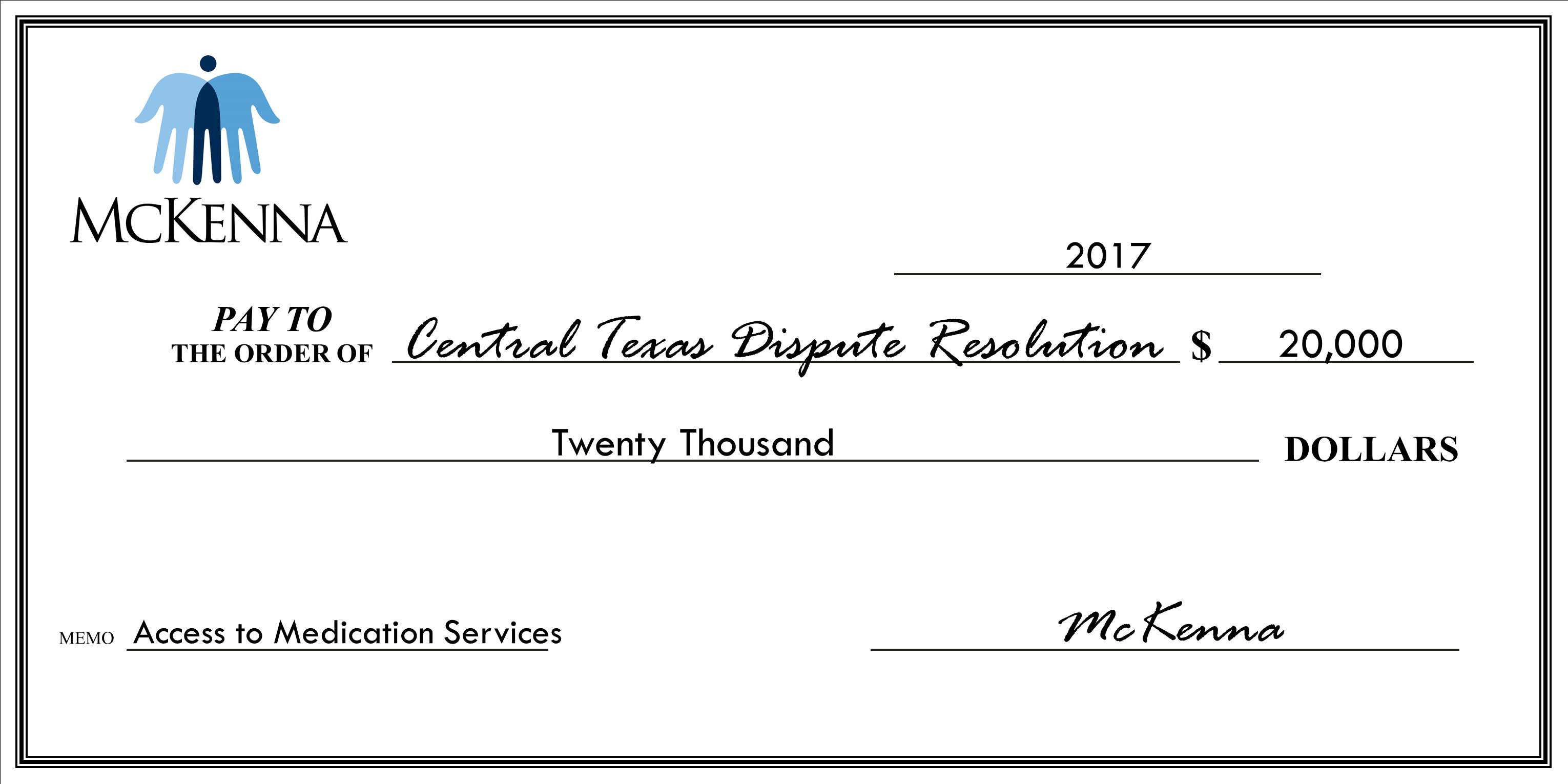 Central Texas Dispute Resolution - $20,000