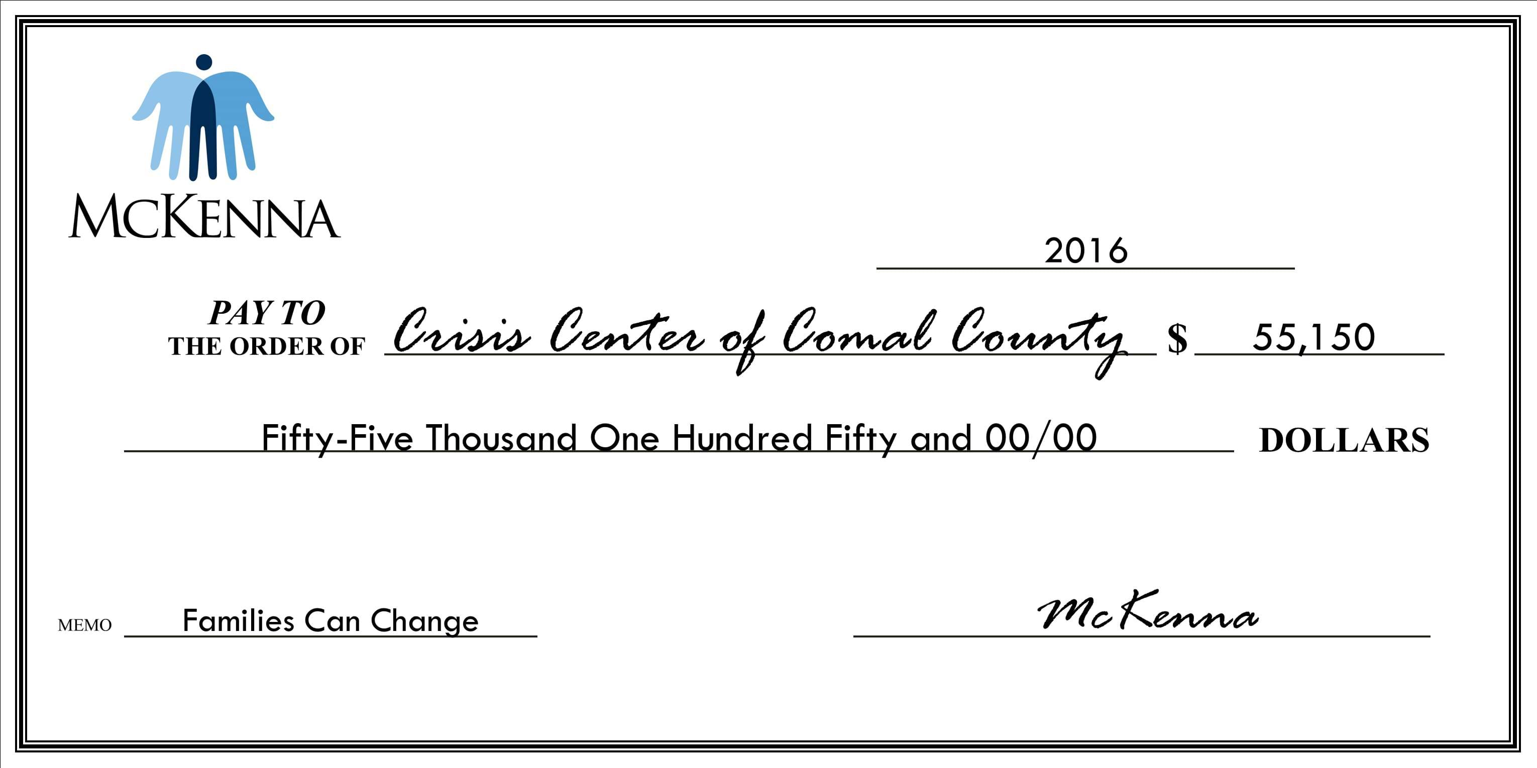 Crisis Center of Comal County - $55,1500