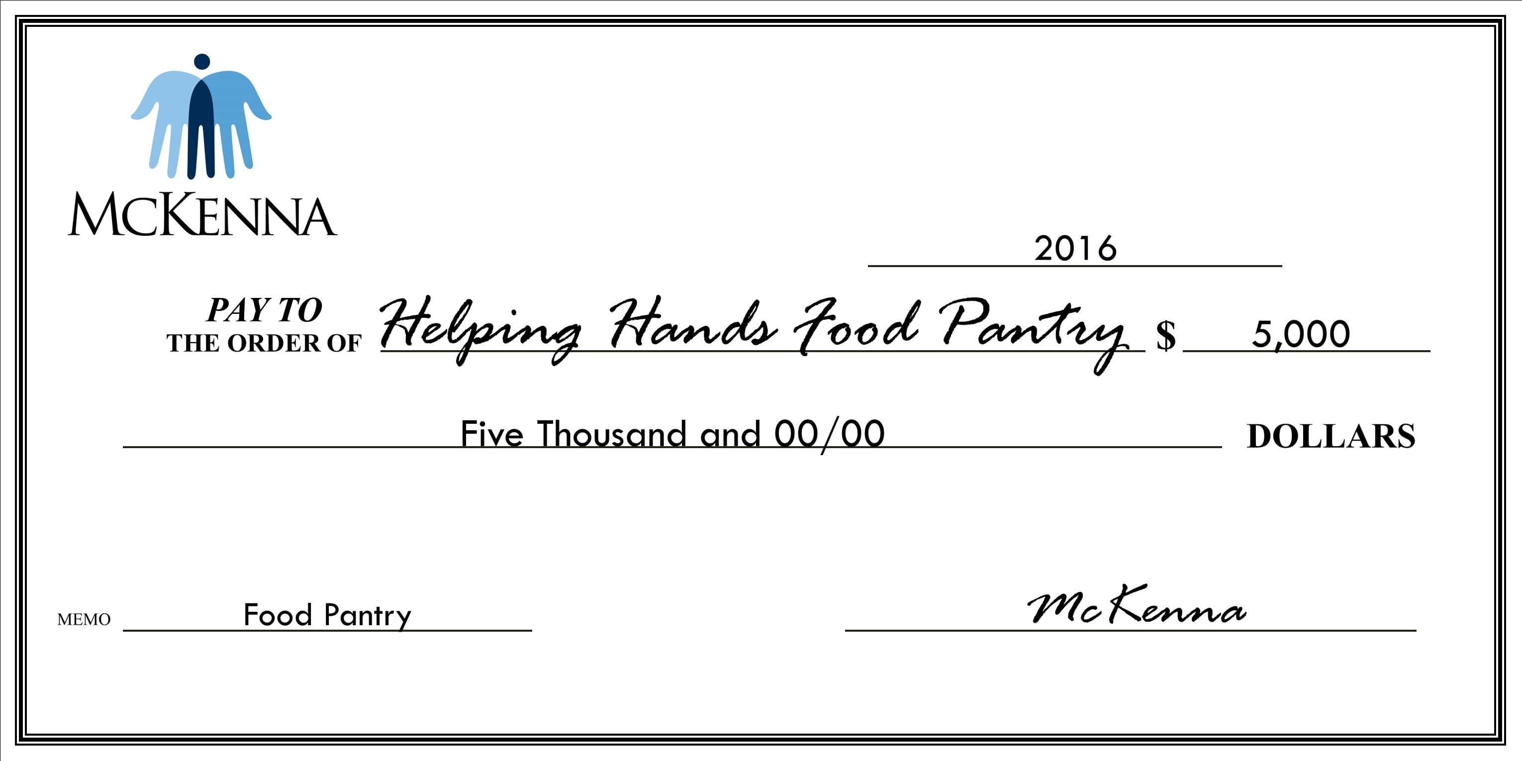 Helping Hands Food Pantry - $5,0000