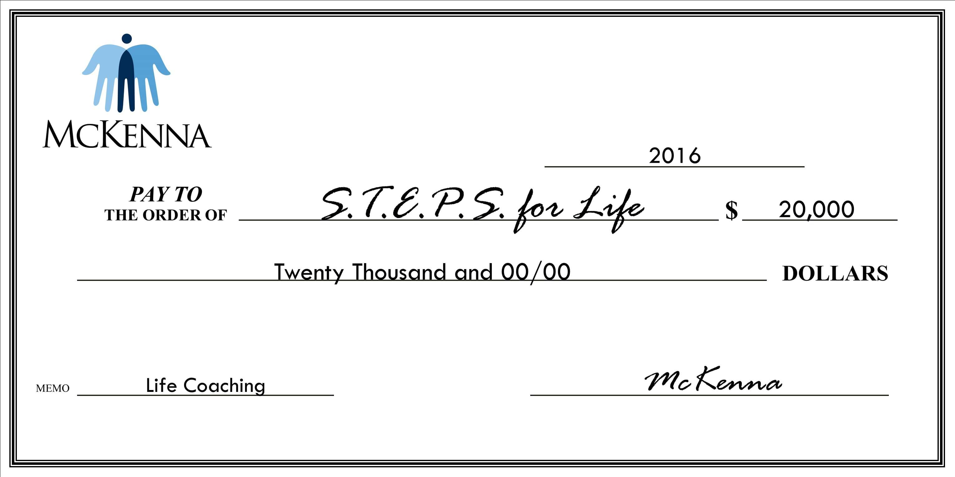 S.T.E.P.S. for Life - $20,000